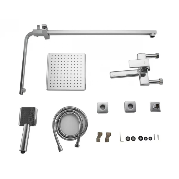 Душевая система FRAP F2460 с поворотным изливом, переключателем на лейку/душ, 1 режим, хром