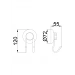 Гачок подвійний для ванної Frap F3905-2 на присосці, хром