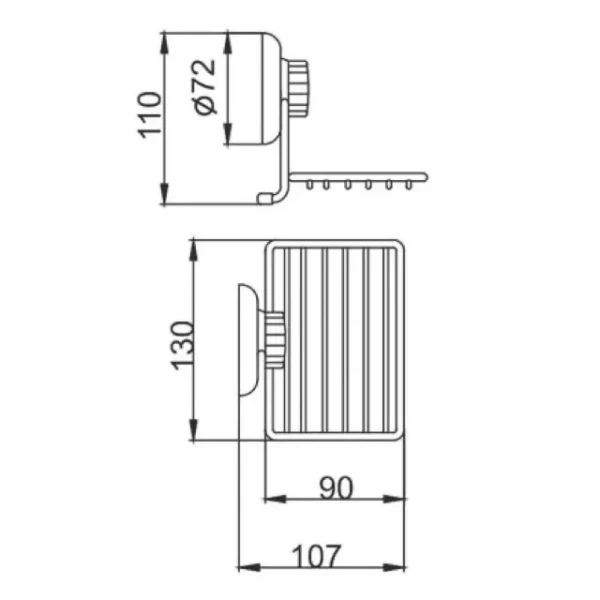 Мыльница FRAP F3902-1 на присоске хромированная