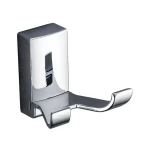 Гачок подвійний для ванної Frap F1805-2 з 2-ма накладками, білий/хром