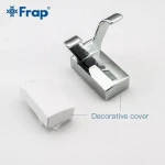 Гачок подвійний для ванної Frap F1805-2 з 2-ма накладками, білий/хром