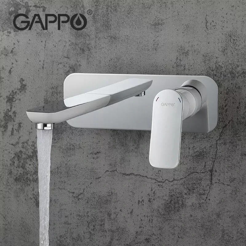 Смеситель для умывальника GAPPO G1048-22 белый/хром