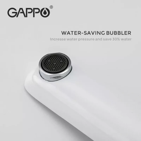 Смеситель для умывальника GAPPO G1048-22 белый/хром