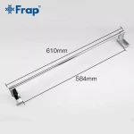 Полотенцедержатель FRAP F1801 600 мм белый/хром с двумя накладками