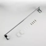 Полотенцедержатель FRAP F1801 600 мм белый/хром с двумя накладками