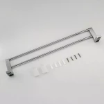 Полотенцедержатель FRAP F1809 600 мм белый/хром с двумя накладками