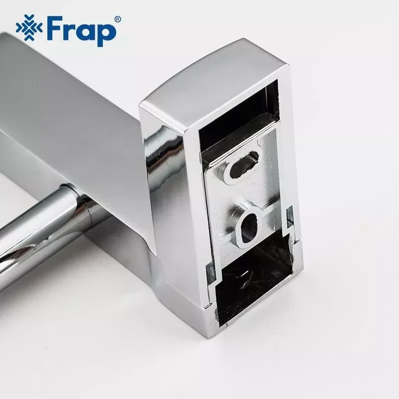 Полотенцедержатель FRAP F1809 600 мм белый/хром с двумя накладками