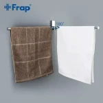 Полотенцедержатель FRAP F1812 поворотный двойной 382 мм белый/хром с двумя накладками