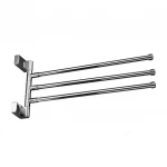 Рушникотримач поворотний потрійний Frap F1813 з 2-ма накладками, 397 мм, білий/хром