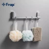 Вешалка FRAP F1815-4 на 4 подвижных крючка 284 мм белая/хром с 2-мя накладками