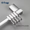 Вешалка FRAP F1815-4 на 4 подвижных крючка 284 мм белая/хром с 2-мя накладками