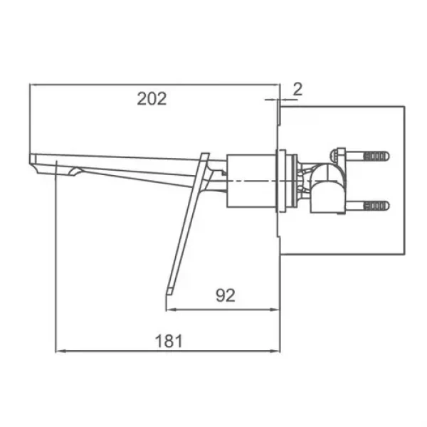 Смеситель для умывальника FRAP F1057-22 черный/хром