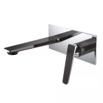 Смеситель для умывальника FRAP F1057-22 черный/хром