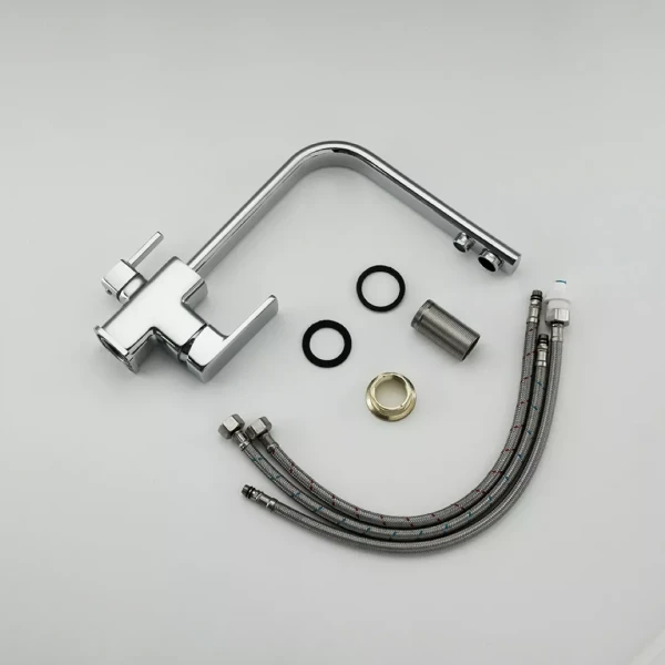 Смеситель для кухни FRAP F4360 хромированный с подключением фильтра питьевой воды