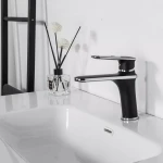 Смеситель для умывальника FRAP F1049-6 черный/хром