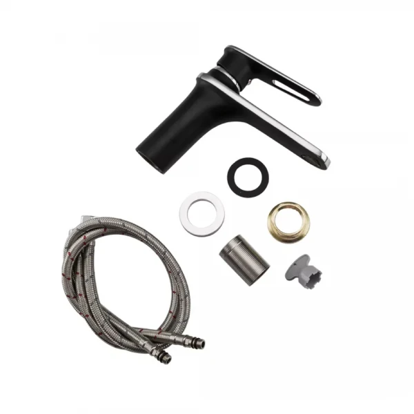 Смеситель для умывальника FRAP F1049-6 черный/хром