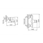 Змішувач для душ з гігієнічною лійкою Frap F2049-6, чорний/хром