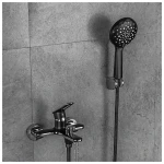 Смеситель для ванны FRAP F3249-6 черный/хром