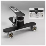 Смеситель для ванны FRAP F3249-6 черный/хром