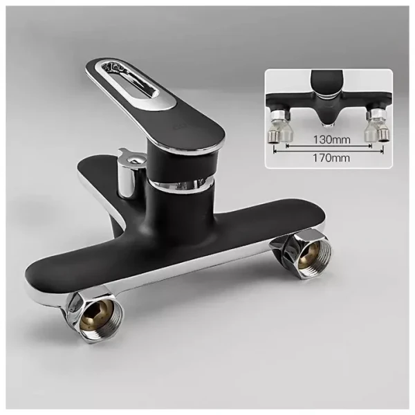 Смеситель для ванны FRAP F3249-6 черный/хром