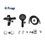 Смеситель для ванны FRAP F3249-6 черный/хром