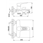 Смеситель для ванны FRAP F3249-6 черный/хром