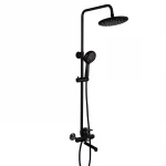 Душевая система FRAP F2449-6 с поворотным изливом-переключателем на лейку 3 режима черный/хром