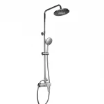 Душева система Frap F2449-20, перемикач на лійку, 3 режими, білий/хром