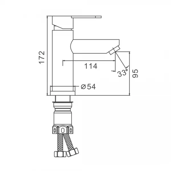Смеситель для умывальника FRAP F10801-6 черный