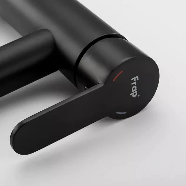 Смеситель для умывальника FRAP F10801-62 высокий черный