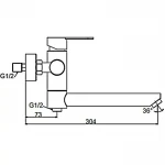 Смеситель для ванны FRAP F32801-6 черный