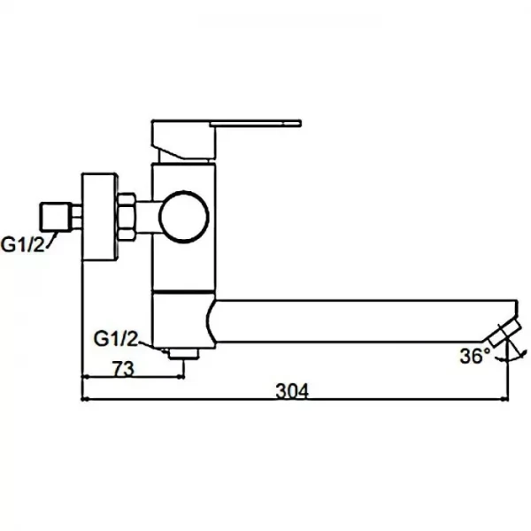 Смеситель для ванны FRAP F32801-6 черный
