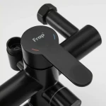 Душевая система FRAP F24801-6 с поворотным изливом черная, переключатель на лейку, 1 режим