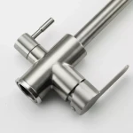 Смеситель для кухни Frap F43801 на две воды сатиновый