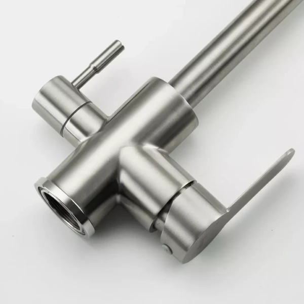 Смеситель для кухни Frap F43801 на две воды сатиновый