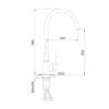 Смеситель для кухни FRAP F40994-6 черный с гибким изливом