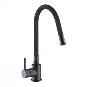 Смеситель для кухни FRAP F40994-6 черный с гибким изливом