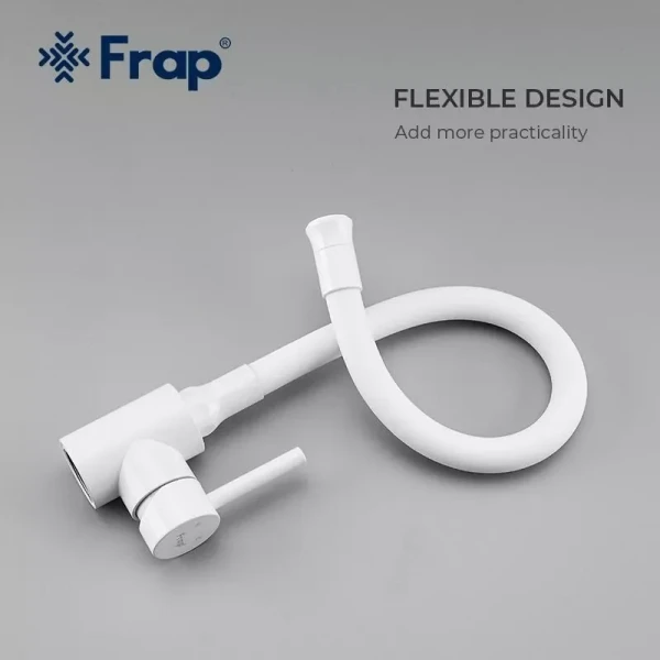 Смеситель для кухни FRAP F40994-8 с гибким изливом белый