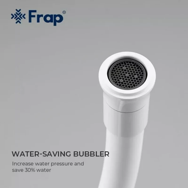 Смеситель для кухни FRAP F40994-8 с гибким изливом белый