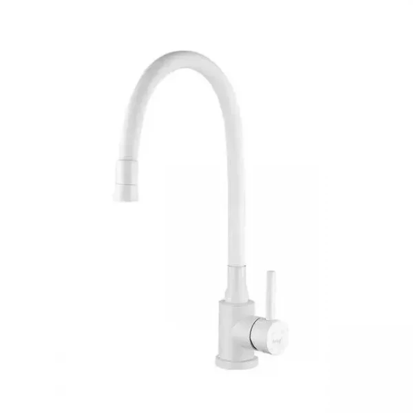 Смеситель для кухни FRAP F40994-8 с гибким изливом белый