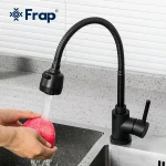 Смеситель для кухни FRAP F40993-6 с гибким изливом, 2 режима, черный