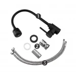 Смеситель для кухни FRAP F40993-6 с гибким изливом, 2 режима, черный