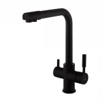 Смеситель для кухни FRAP F4352-6 на две воды черный