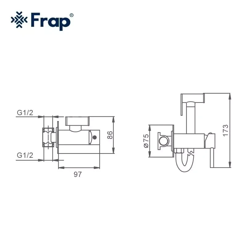 Гигиенический душ FRAP F7505-6 черный
