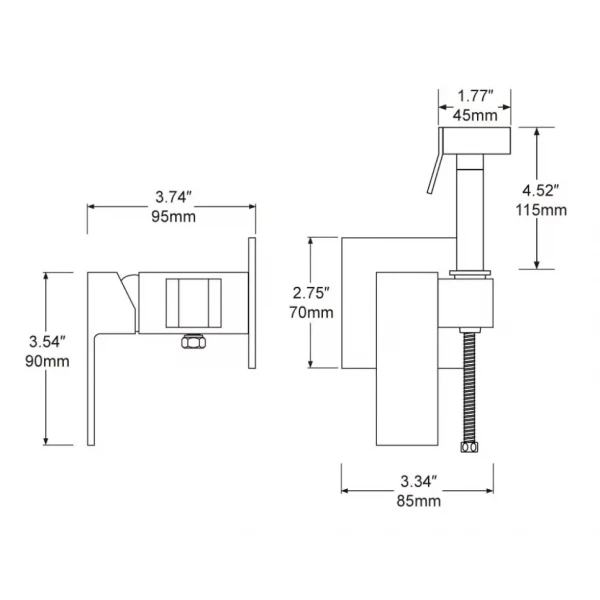 Гигиенический душ FRAP F7506 хромированный