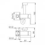 Гигиенический душ FRAP F7506-6 черный