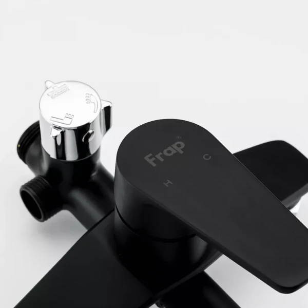 Душевая система FRAP F2429 черная с переключателем на лейку, 5 режимов