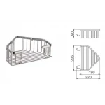 Полка угловая FRAP F351 240х80 мм нержавеющая сталь хромированная