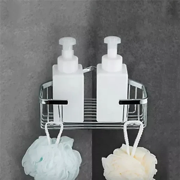 Полка угловая FRAP F351 240х80 мм нержавеющая сталь хромированная