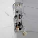 Полиця кутова Frap F351-2, 3-х ярусна, 240х570 мм, нержавіюча сталь, хром